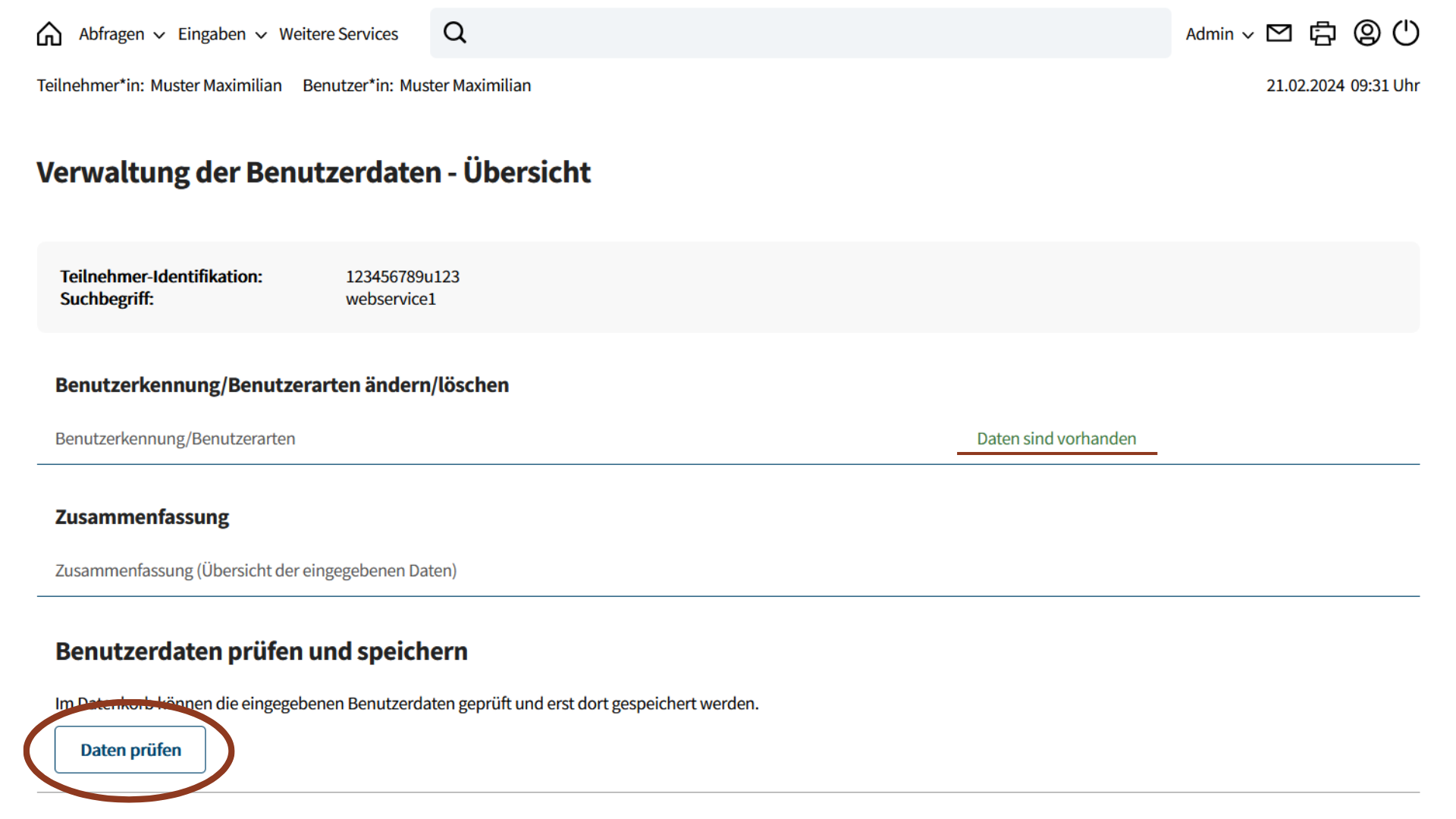 FinanzOnline Schritt 4 Daten prüfen