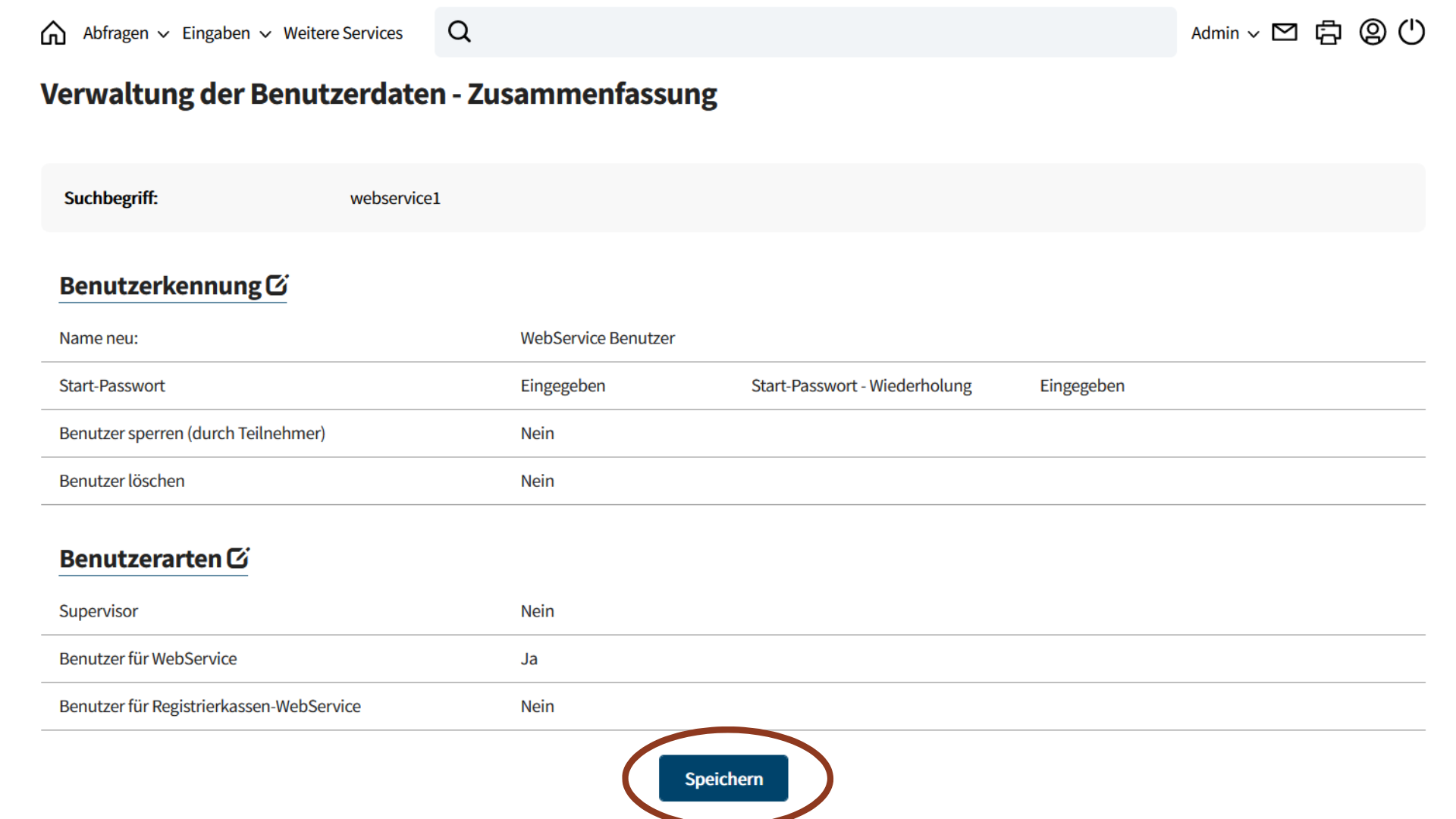 FinanzOnline Schritt 5 Speichern der Daten